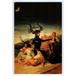 4x6 Color Photo Print of Goya's Witches' Sabbath Painting Moonlit Scene